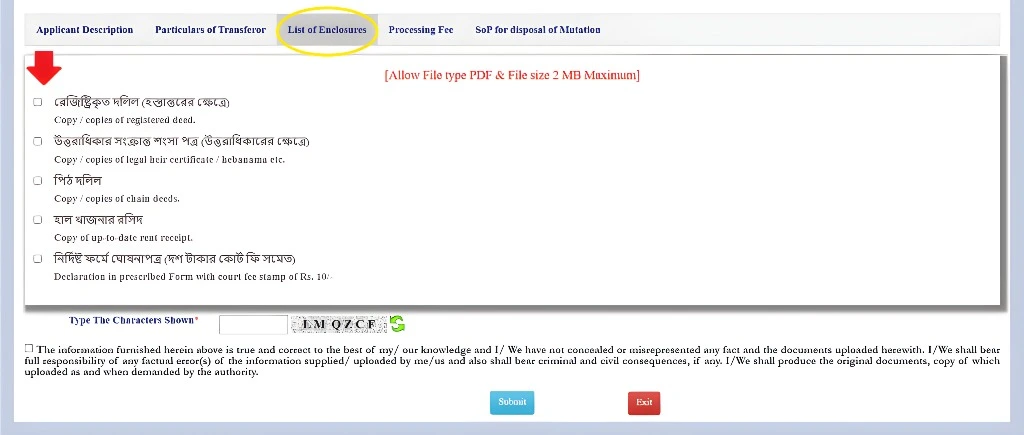 Guide to Banglarbhumi Mutation Process and Tracking Status.