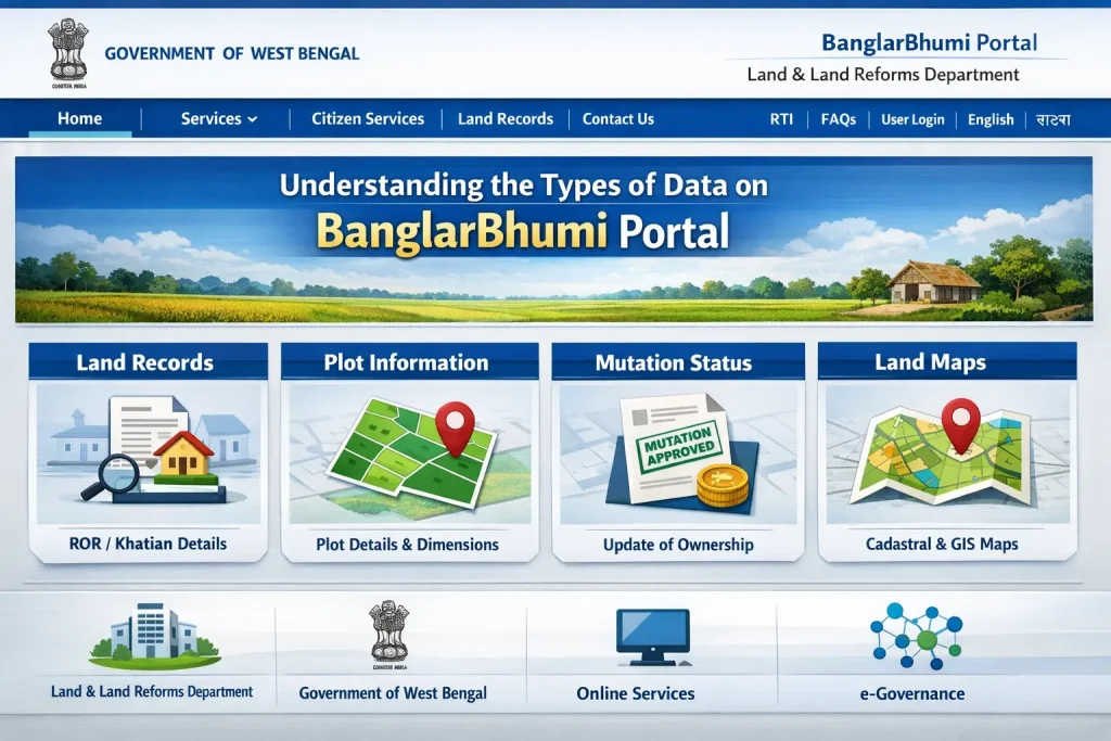 Understanding the Types of Data on BanglarBhumi Portal