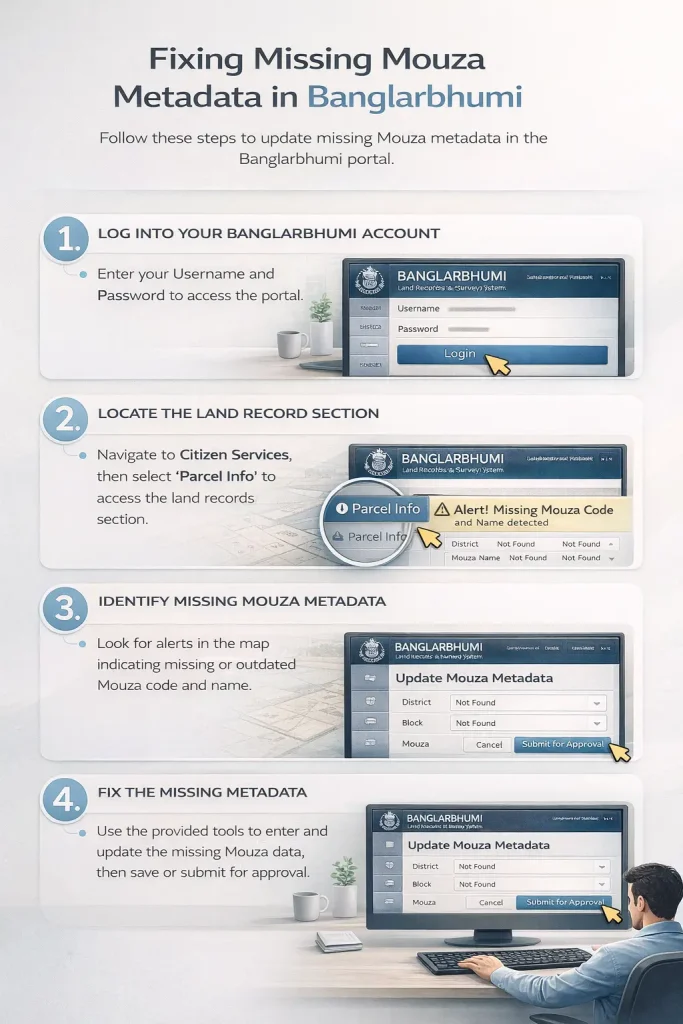 Fixing Missing Mouza Metadata in Banglarbhumi A Simple Guide