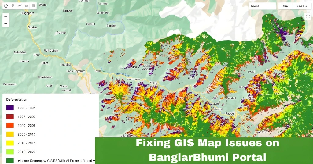 Fixing GIS Map Issues on BanglarBhumi Portal