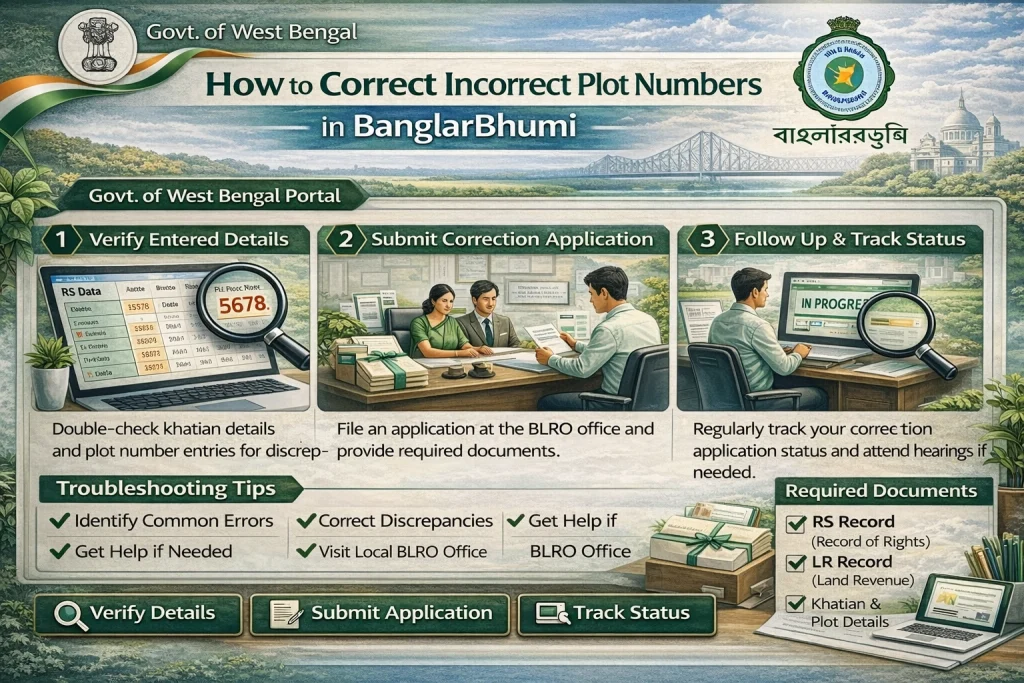 How to Correct Incorrect Plot Numbers in BanglarBhumi