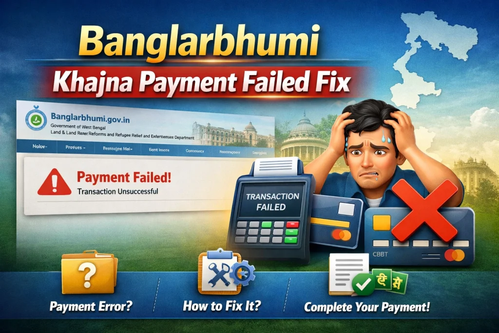 Banglarbhumi Khajna Payment Failed Fix