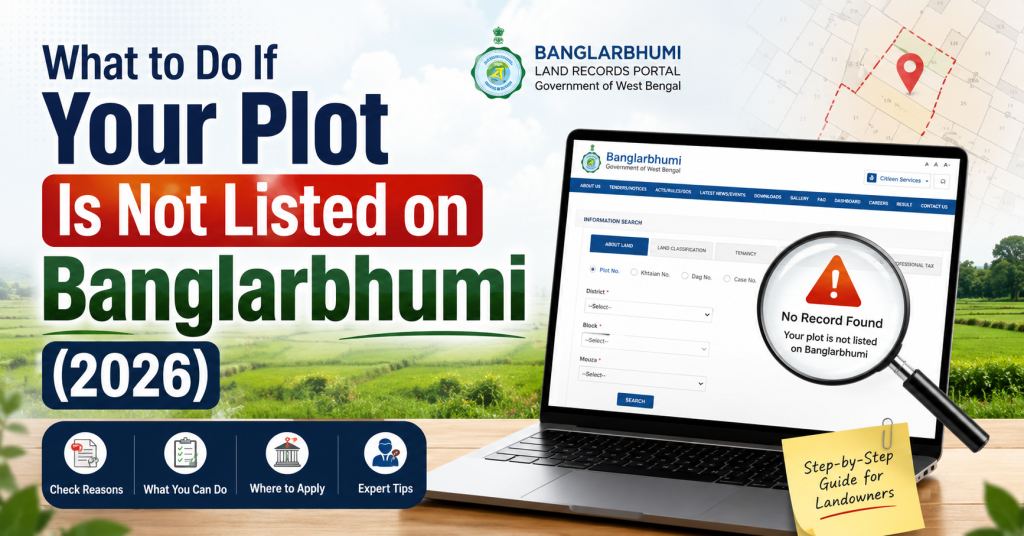 What to Do If Your Plot Is Not Listed on Banglarbhumi (2026)